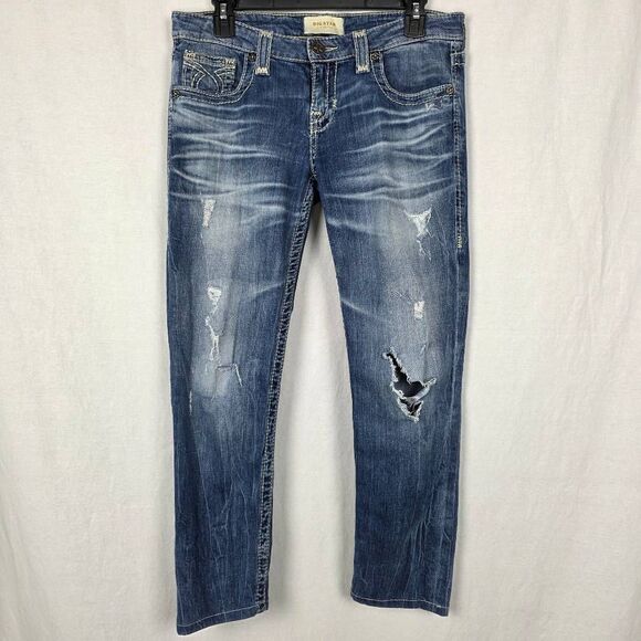 Big Star Liv Skinny Jeans 28R Distressed Medium Wash - Picture 1 of 12